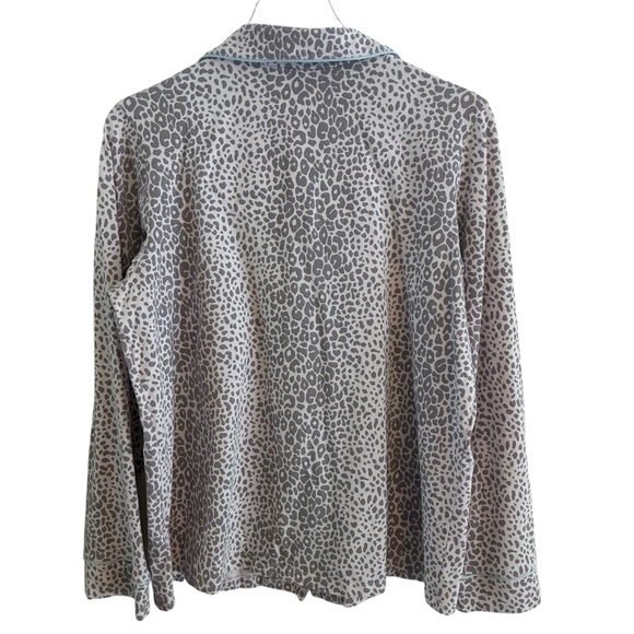 BedHead Pajamas Leopard Print Button-Up Pajama Set Medium - Picture 6 of 15